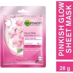GARNIER Skin Naturals, Sakura White, Face Serum Sheet Mask,  28g