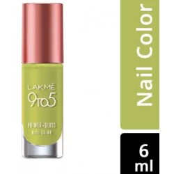 Lakmé Primer + Gloss Nail Color Lime Treat