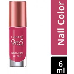 Lakmé 9 to 5 Primer + Gloss Nail Color Magenta Mix