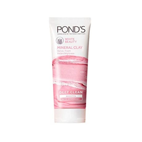 POND'S White Beauty Mineral Clay Instant Brightness Face Wash Foam, 90 g