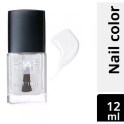 Lakmé  Nail Color - Top Coat, White - 12ml