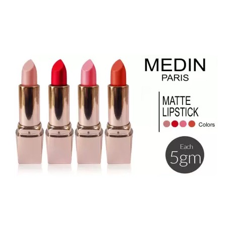MEDIN Paris my look matte lipsticks - 4 set  (orange baby pink red skin brown, 20 g)