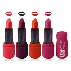MEDIN Paris Super Matte Lipstick Combo (Purple, Carrat, Voilet, Orange, 20 g) Set of 4