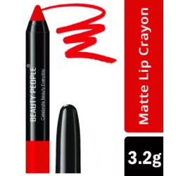 BEAUTY PEOPLE Creamy Matte Long Lasting Lip Crayon (Red, 3.2 g)