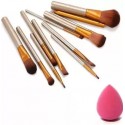 SKINPLUS Makeup Brushes Kit with Sponge Puff  (Pack of 12)