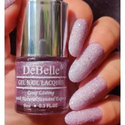 DeBelle Gel Nail Lacquer - Lavender, Holo Glitter, Sugar Finish