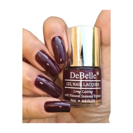 DeBelle Gel Nail Lacquer Dark Maroon -Nail polish 8ml Glamorous Garnet