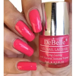 DeBelle Gel Nail Lacquer Bright pink Nail polish, Fushia Rose