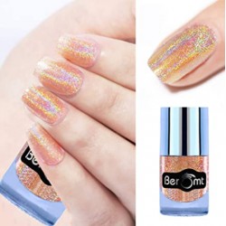 Beromt Holographic Nail Polish, Show Bright Sparks, Brown, 503, 10 ml