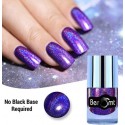 Beromt Holo Shining Lacquer Gel Nail Varnish, Nail Art, Rainbow Color Effect, Violet - 502, 10ml