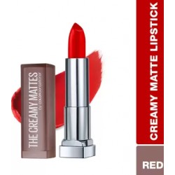 MAYBELLINE NEW YORK Color Sensational Creamy Matte Lipstick - 690 Siren in Scarlet, 3.9g