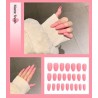 VIKSON INTERNATIONAL Light pink Matte Fake Nail Extension with NAIL GLUE STICKER SHEET - 24pcs