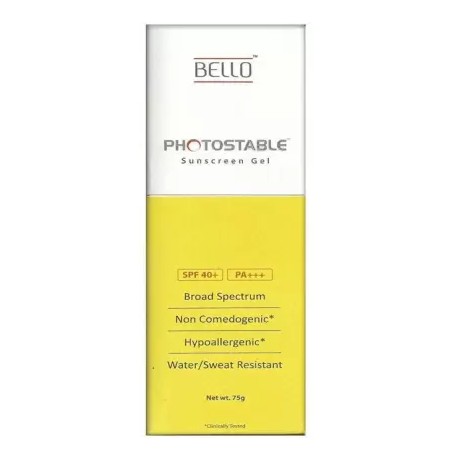 BELLO Photostable Sunscreen gel, SPF 40 PA+++  (75g)