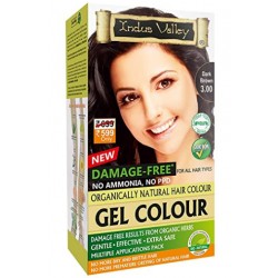 INDUS VALLEY Damage Free Gel Colour For Hair Dark Brown, 3.0