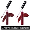 Lakmé Liquid Lip Colour, Crimson Rose + Wine Touch - Combo Set of 2