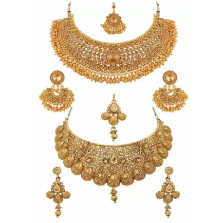 APARA Alloy Gold-plated Necklace - 2 Set  (Gold)
