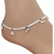 AanyaCentric  Silver Plated White Metal Ghungru Paijan Payals Pajeb Alloy Anklet  (Pack of 2)