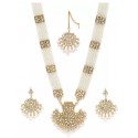 Stone Gold Plated Jewel Set  - Gold