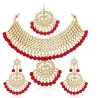 Alloy Gold Plated Jewel Set  (Red)
