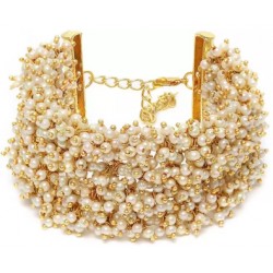 zaveri pearls stone gold plated braclet