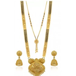 Brass Gold - plated jewel set,  gold