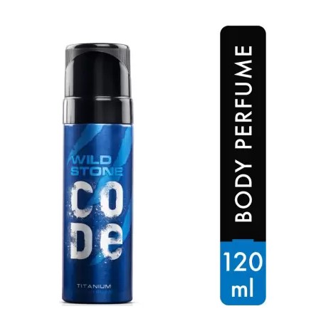 Wild Stone Code Perfume Spray, Titanium - For Men, 120ml