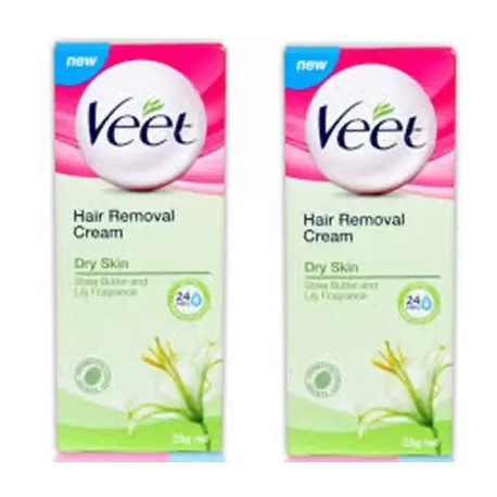 Veet Cream, Hair Remover - Dry Skin, 50g ( 25 *2)
