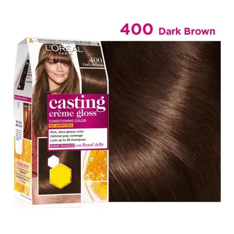 L'Oréal Creme Hair Color, Dark Brown- 400
