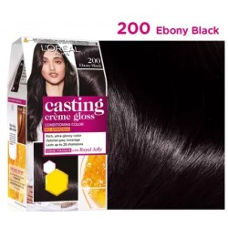 L'Oréal Creme Hair Color, Ebony Black - 200