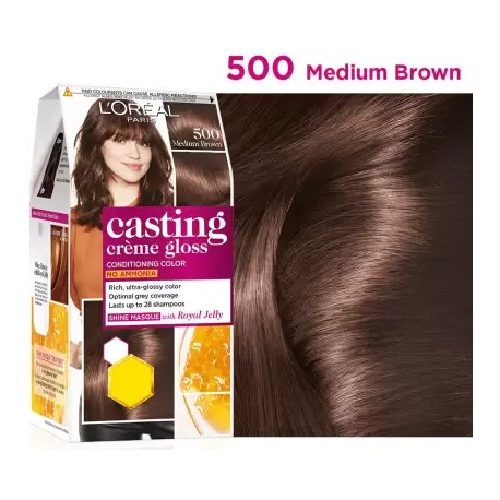 L'Oréal Creme Hair Color, Medium Brown - 500