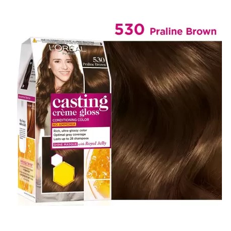 L'Oréal Creme Hair Color, Praline Brown - 530