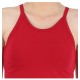 Casual Sleeveless Solid Red Top For Girl