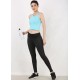 Casual Sleeveless Solid Lite Blue Top For Girl