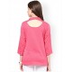 Regular Sleeve Solid Pink Top - Girl