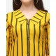 Regular Sleeves Striped Yellow Top - Girl