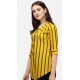 Regular Sleeves Striped Yellow Top - Girl