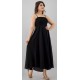 Fit and Flare White, Black Dress - Women
