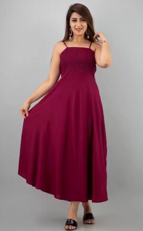 Fit and flare maroon dress hotsell