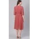 Fit and Flare Pink Dress - Women