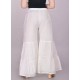 Regular Fit White Pure Cotton Trousers - Women