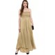 Solid Cotton Rayon Straight Gown - GOLD