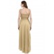 Solid Cotton Rayon Straight Gown - GOLD