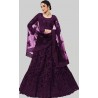Women Embroidered Lehenga Choli - Purple