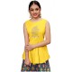Fashion Dream Peplum Style Printed Lehenga Choli - Yellow