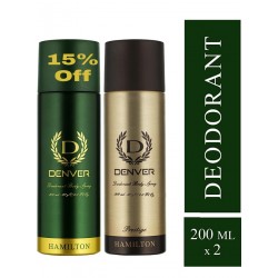 Denver Hamilton and Prestige Combo Deodorant Spray, 200ml X 2