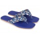 Women Blue Flats Sandal