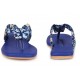 Women Blue Flats Sandal