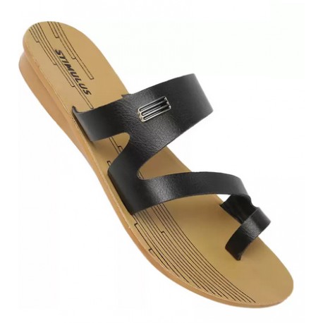 Paragon Women Black Flats Sandal