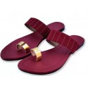 SAYERA Women Maroon Flats Sandal
