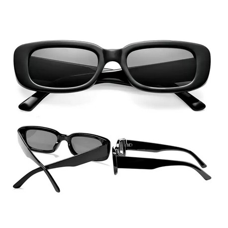 UV Protection Square Sunglasses (Free Size) - Women, Black